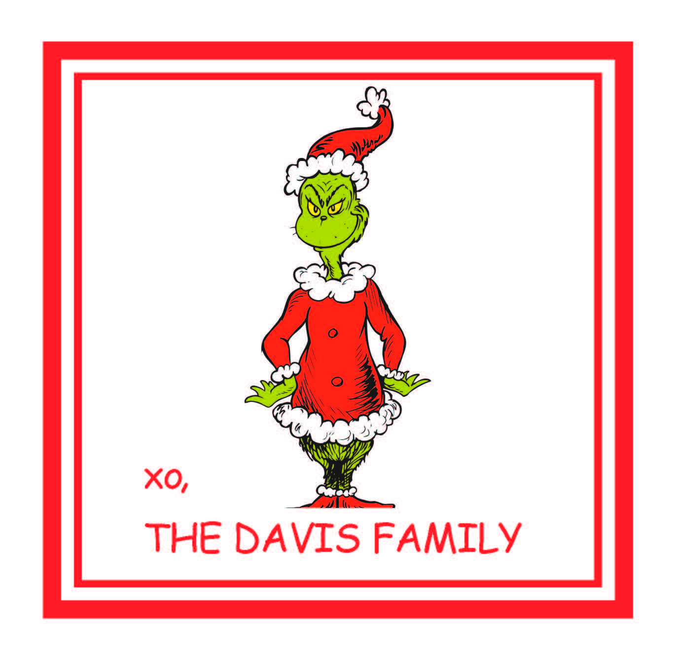 Grinch Gift Stickers