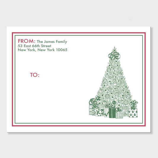 Christmas Tree Mailing Labels