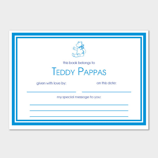 Teddy Bear Fill In Book Plates